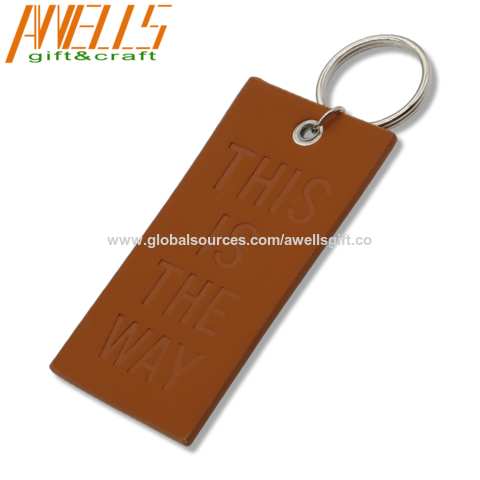 Factory Custom Leather Key Holder Retro Blank Luxury Pu Leather Keychain