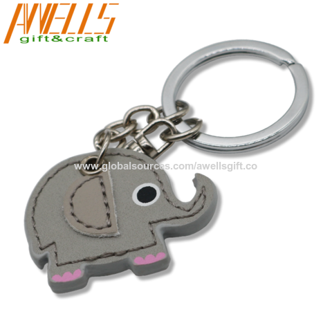 Buy Wholesale China Durable Pu Or Genuine Leather Small Keychain  Collectible Keyring Charm Made In China & Leather Small Keychain at USD  0.58