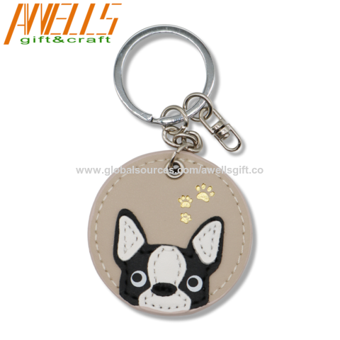 Creative Bulldog Key Chain Cartoon French Dog Puppy Keychain Female Cute  Car Key Pendant Schoolbag Leather Bag Ornament KeyRing - AliExpress