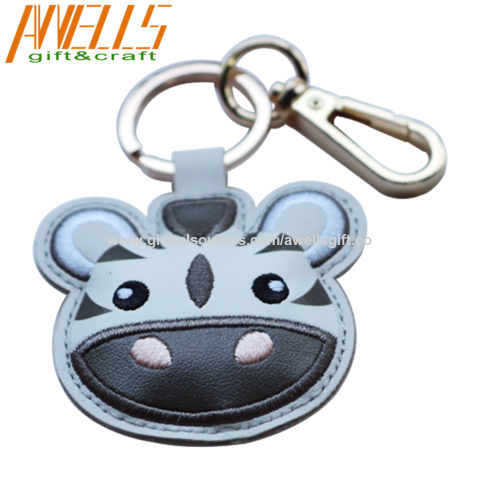 Buy Wholesale China Custom Logo Metal Car Key Tag Leather Chain
