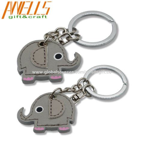 Leather Elephant Key Ring - Large — Love Travels. Imports.