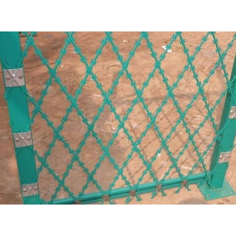 China Pvc coated razor barbed wire on Global Sources,Painted coated ...