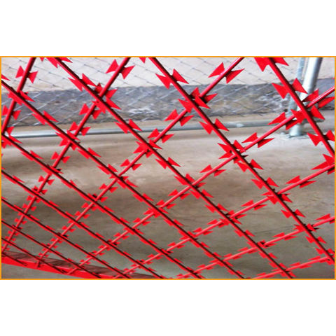 China Pvc coated razor barbed wire on Global Sources,Painted coated ...