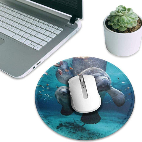China DIY promotion round Rubber mouse pad customized office mouse mat ...