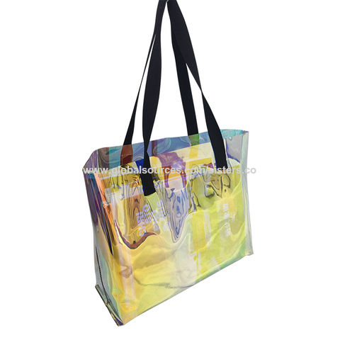 Buy Wholesale China Clear Pvc Women Transparent Beach Bag Tote Bag & Pvc  Bags Promotional Gift Bag. at USD 1.89