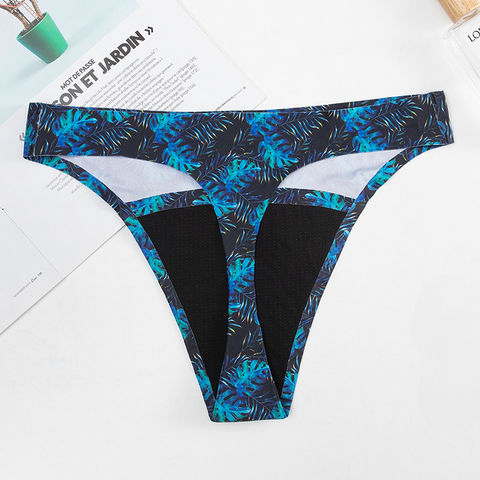 4 Layer Lady Menstrual Thong Women's Period Underwear Leakproof