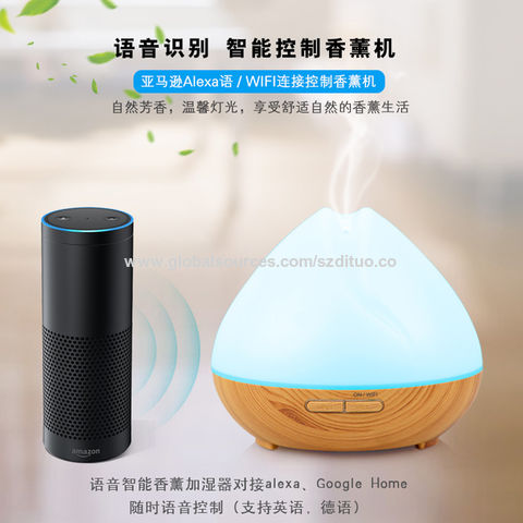 Compre Aroma Inteligente Wifi Alexa, Humidificador Con Aceite