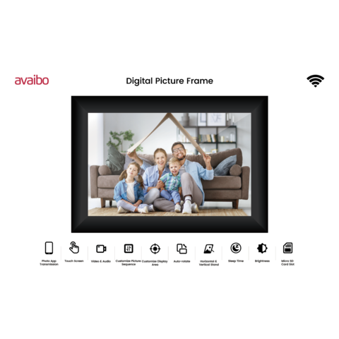 Photo Frame Display Software China WiFi Digital Picture Frame, Software Customization, 10.1
