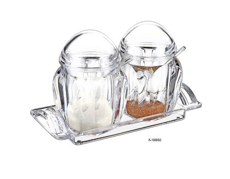 Classic Borosilicate Round Glass Air Tight Jar 700ml - Set of 2 Pcs