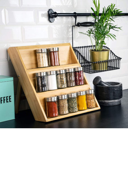 Buy Wholesale China Kitchen Organizer Wood Spice Rack Storage  Holder,expandable Acacia Bamboo 3 Tier Spice Rack & Spice Rack at USD 4.3