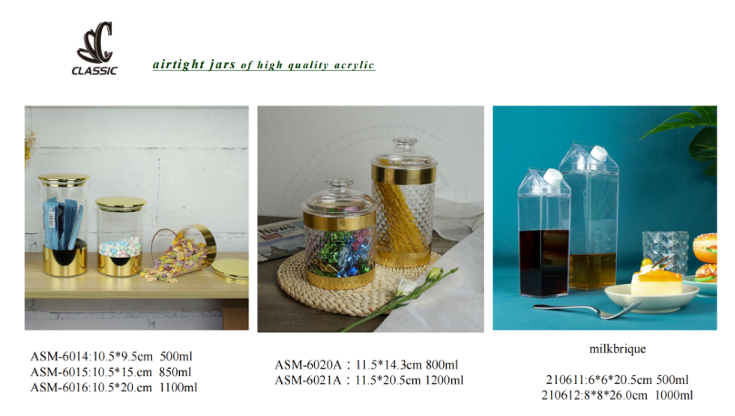 Buy Wholesale China Asm-6006 750ml Airtight Acrylic Canister Food