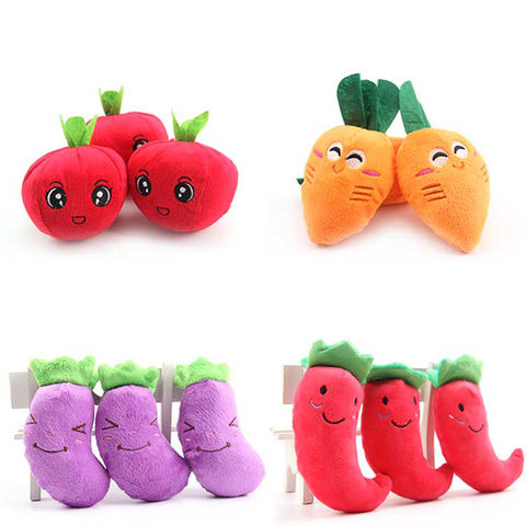 Buy Wholesale China Wholesale Fruit And Vegetable Plush Toy For Dog  Interactive Squeaky Plush Pet Dog Toy & Dog Toy at USD 0.59