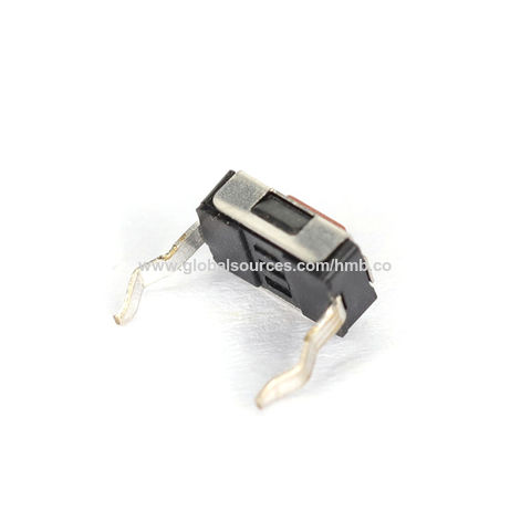 China Tap switch 2 pin plug-in red button flat cover key switch 3 * 6 ...