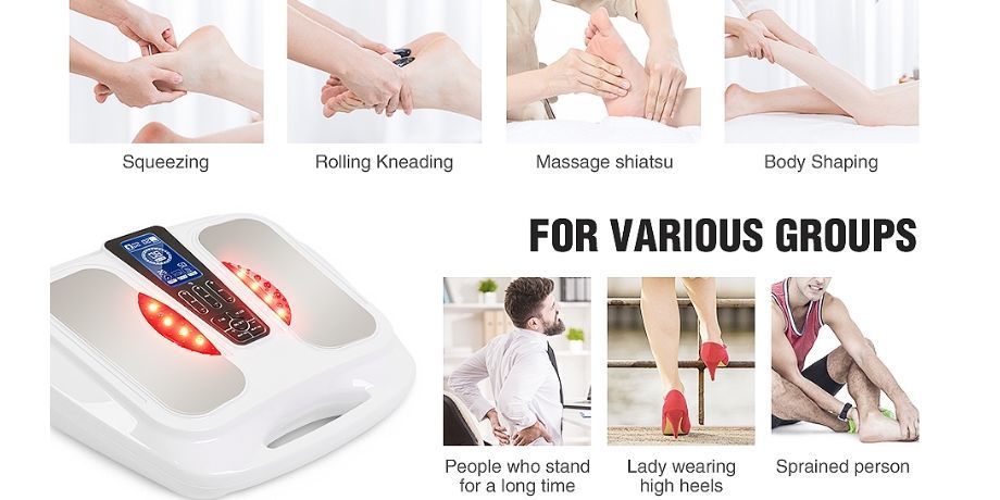 Electric Ankle Foot Massager Vibration Hot Compress Smart Air Pressure  Multifunctional Brace Support Relaxation Treatments - AliExpress