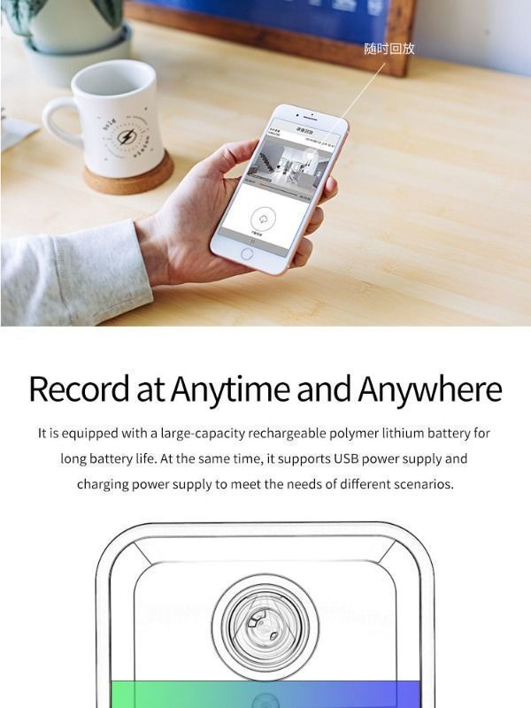 China FOWL long battery life mini wifi 1080P 7 days keep working IP