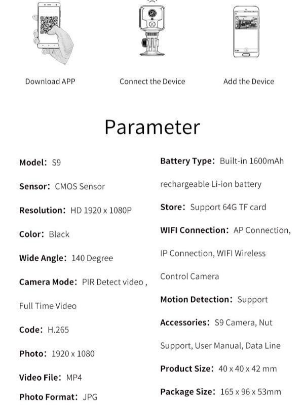 China FOWL long battery life mini wifi 1080P 7 days keep working IP