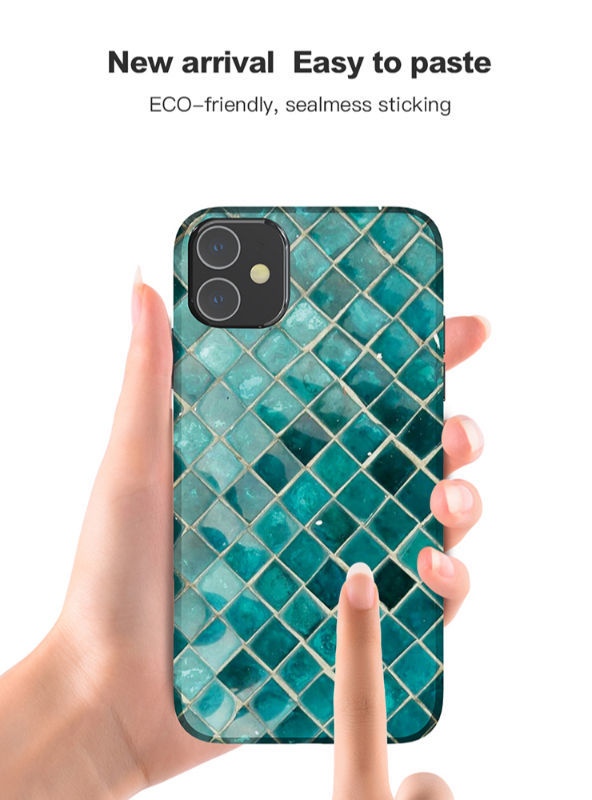 China 3D curved full covered luminous mobile phone back skin sticker