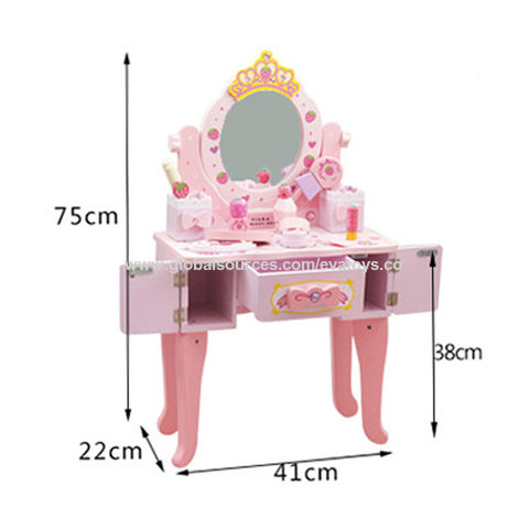 China Top sale cute pink wooden kids vanity table with low price ...