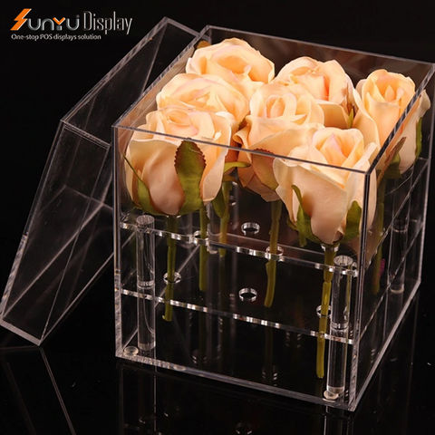 Prix ​​d'usine Mini Boîte à Fleurs En Plexiglas Transparent -acrylicdisplayfactory.com