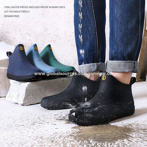 Bulk Buy China Wholesale Fashion Waterproof Non-slip Men's Rain Shoes Short  Tube Work Fishing Rain Boots Car Wash Water Shoes $2.344 from Fujian  Ronview Trading Co. Ltd