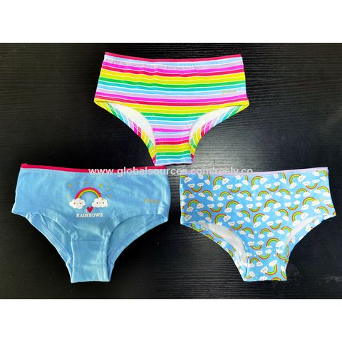 4 Pcs Girls' Organic Cotton Brief Panties Breathable Bikini Big Children  Toddler Baby Underwear Multipack
