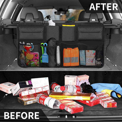 Collapsible Car Trunk Storage Box High Capacity Organizer In The Car PU  Leather Trunk Tool Box Auto Accessories Sto…