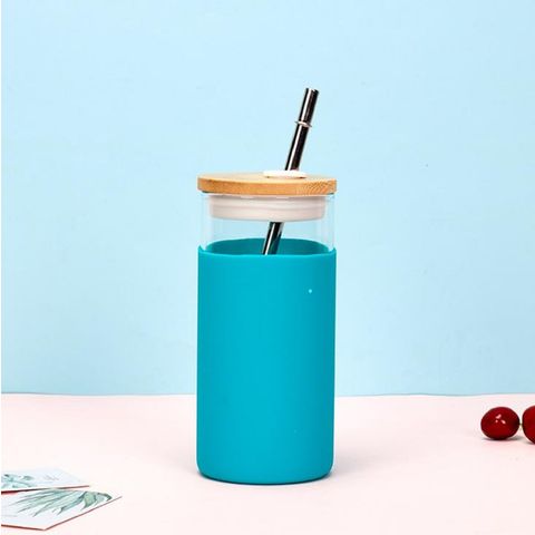 Buy Wholesale China 12oz/16oz Glass Tumbler Glass Water Bottle With Straw  Silicone Protective Sleeve Bamboo Lid Bpa Free & Glass Tumbler Glass Water  Bottle at USD 2.47