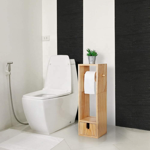 Buy Wholesale China Toilet Paper Holder Stand With Shelf, Free Standing Toilet  Tissue Roll Storage Rack For Bathroom, Black & Toilet Paper Holder at USD  4.46