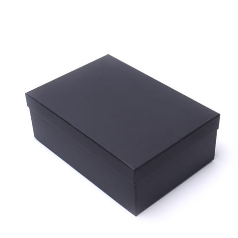 China Customized luxury cardboard shoes packaging box black rigid box ...