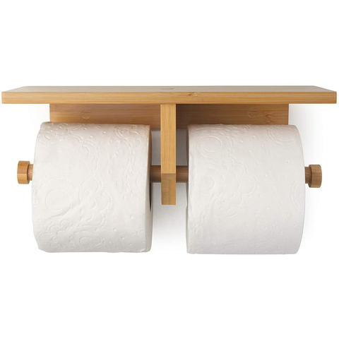 Wholesale 2pcs toilet paper holder stand Tissue Rack Wall-Mounted  Multifunctional punch-free storage rack Kitchen bathroom Shelf organizer  From m.