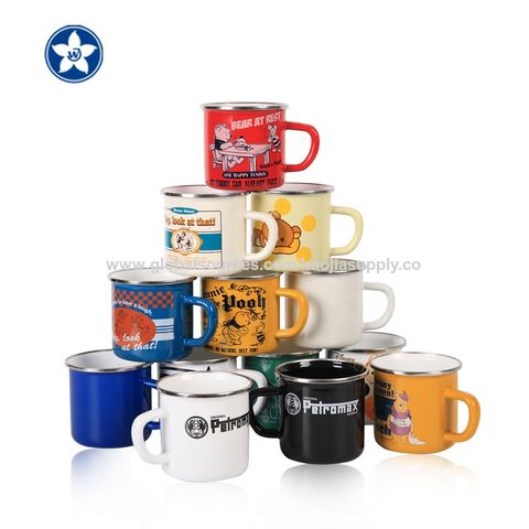 Buy Wholesale China Enamel Manufacturer Printed Bulk Custom Enamel Camping  Coffee Mug Enamel Cups & Enamel Mug at USD 0.99