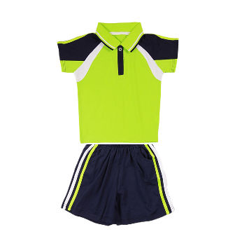 Be Unique Cotton Yellow And Blue School Uniforms