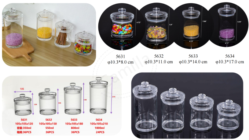 Buy Wholesale China Asm-6006 750ml Airtight Acrylic Canister Food