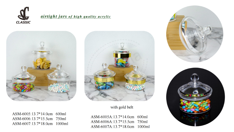 Buy Wholesale China Asm-6006 750ml Airtight Acrylic Canister Food