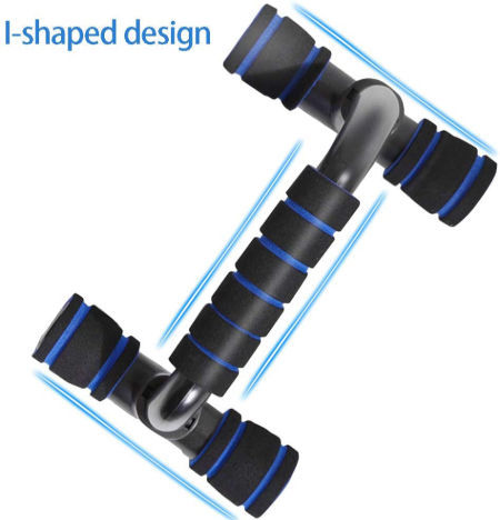 Push Up Bars Push-up Bracket I-Shaped Muscles Building with Cushioned Foam Grip and Non-Slip Sturdy Structure Home Workout Equipment Pushup Handle