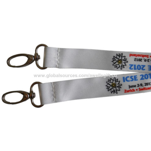 Economic Durable PU Leather ID Card Badge Holder with Polyester ID Lanyard  - China Lanyards and Custom Printed Lanyards price