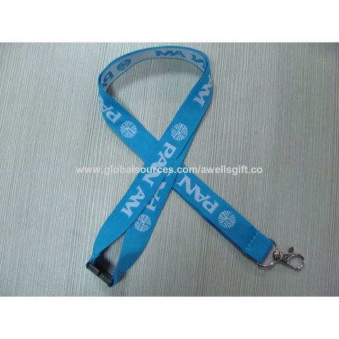 Carte d'ID de plastique souple porte-badge avec cordon bleu noir Lanière de  cou - Chine Longes et personnalisé imprimé cordons prix
