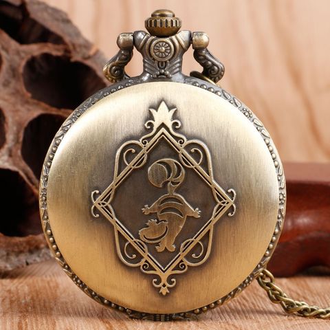 Disney Alice In Wonderland Pocket Watch Chain Vintage Antique Quartz N