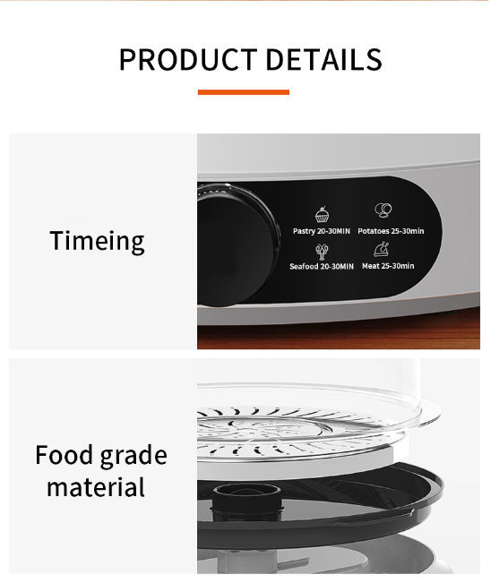 China Multifunction Mini 2 Layer BPA Free Home Electric Food Steamer on