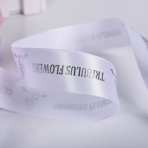 OEM Custom Size 25 mm Gold Sliver Foil Logo Brand Artwork Grosgrain Ribbon  1 Inch Printed Ribbon - China Printed Ribbon and Custom Printed Ribbon  price