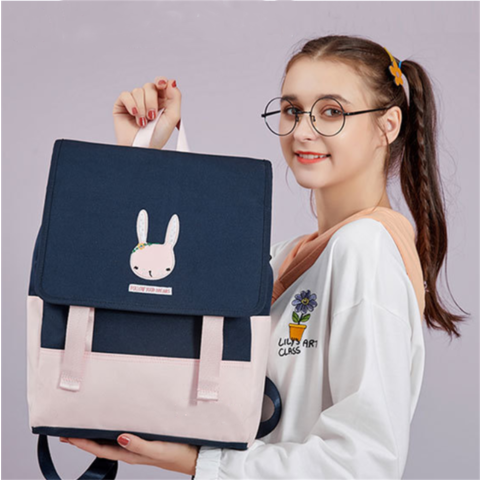 Women Cute Backpack Large Capacity Female Rabbit School Bag College Laptop  Lady Kawaii Cartoons 2022 Trend Rucksack Girl Student