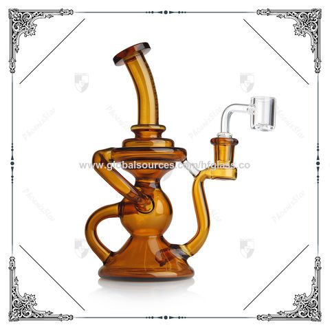 China Glass Smoking Water Pipe Recycler Bubbler Oil Rigs China ...