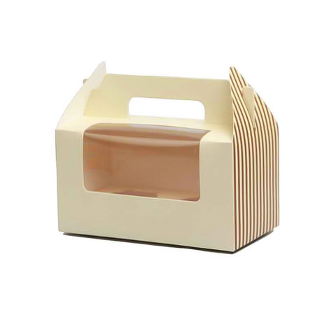 Buy Wholesale China Food Kraft Paper Box Bakery Gift Boxes Cake Packing Box  With Handle Cookie Muffin & Bakery Gift Boxes at USD 0.38