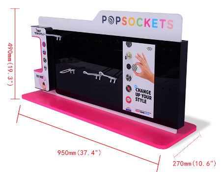 Multiple Colors Custom acrylic POP Hanging Socket Socks Display Stands With Hook supplier