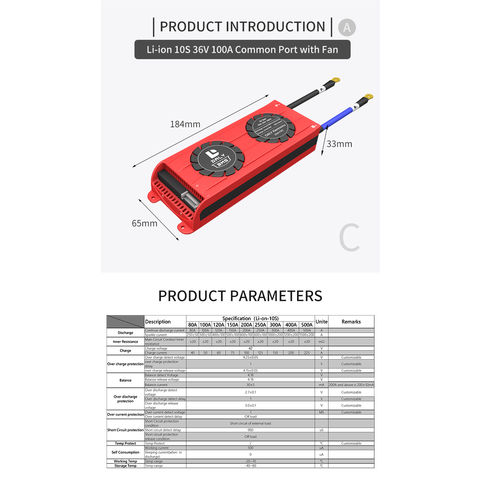 China Daly High Quality 14S BMS 48V 250A Common Port Balance For 3.7V ...