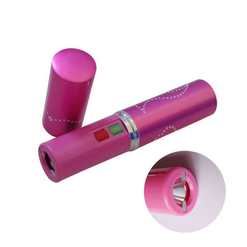 Women's Self Defense Kit - Lipstick Stun Gun & Pepper Spray With Keychain Pouch