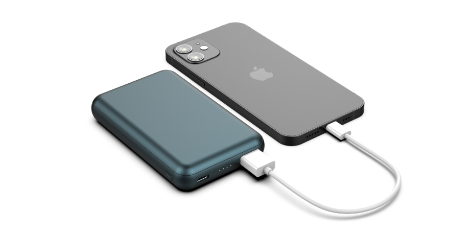 China 5000mAh Ultra slim magnetic wireless power bank, compact magsafe ...