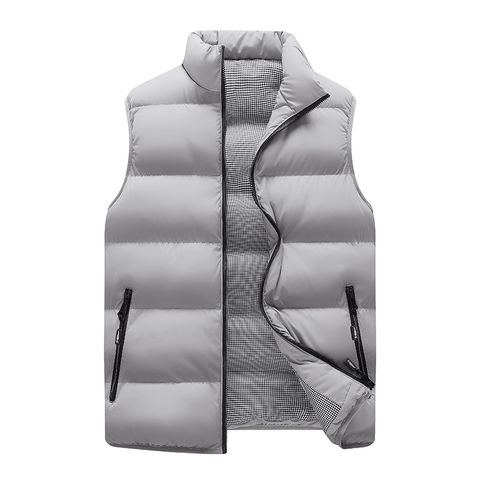 Winter Sleeveless Jacket Men Warm Thick Collar Coats Male Vest