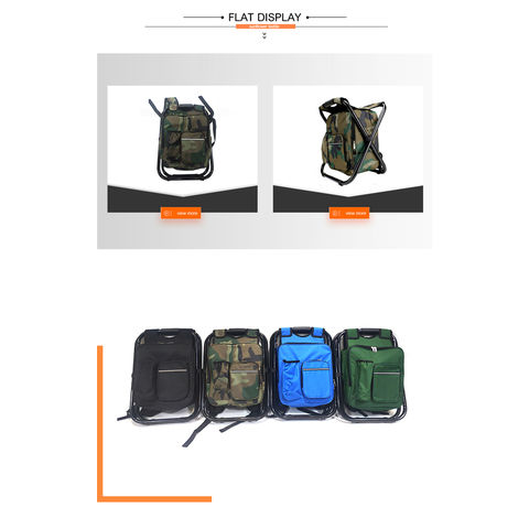 Buy China Wholesale Backpack Stool Compact Fishing Camping Chair Folding  Portable Chair With Cooler Bag & Camping Chair With Cooler Bag $6.76