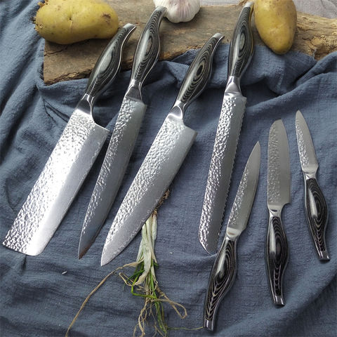 Buy Wholesale China Wholesale Damascus Steel Commercial Vegetable Fruit Bbq  Sushi Slicing Custom Kitchen Chef Knife Set & Kitchen Knife Set at USD 126